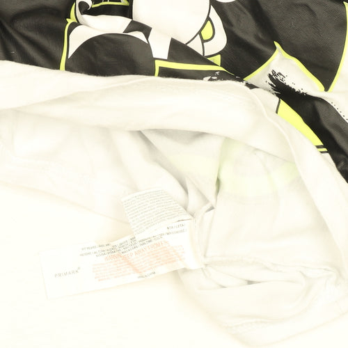 Primark Boys White Sonic the Hedgehog T-Shirt 6-7 Years Short Sleeve