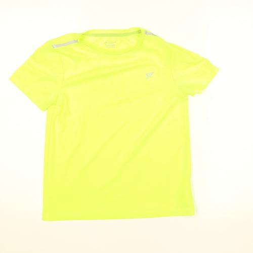 Primark Boys Yellow Short Sleeve Sports T-Shirt 10-11 Years Breathable Activewear