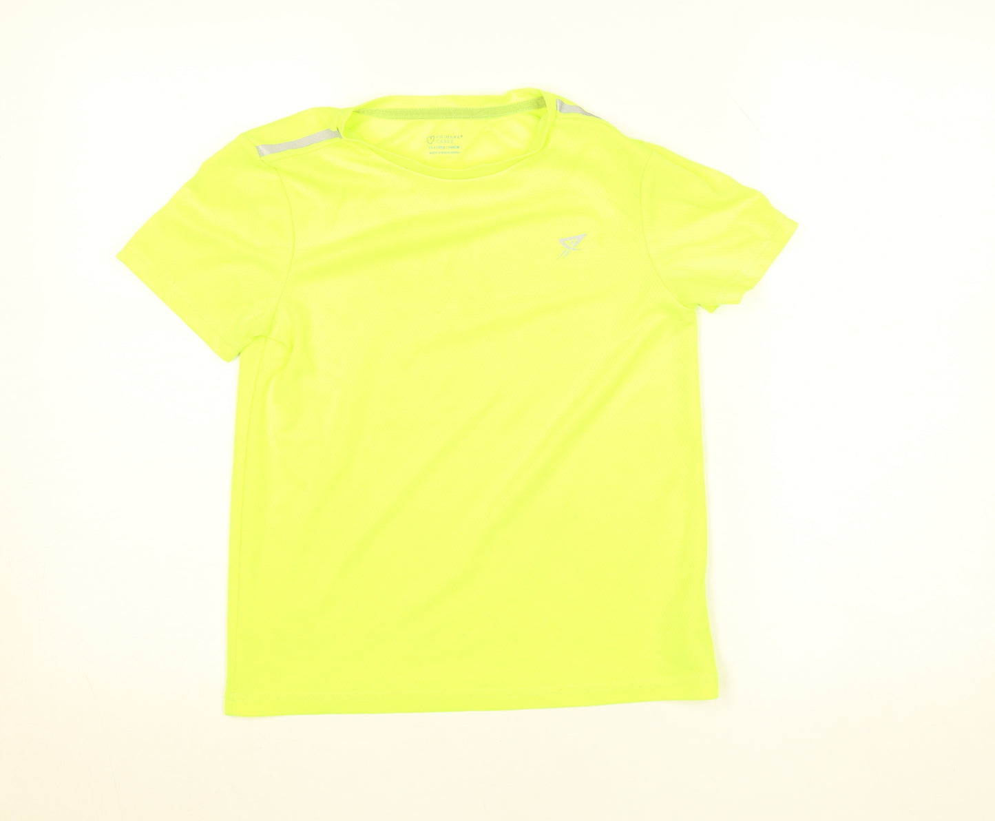 Primark Boys Yellow Short Sleeve Sports T-Shirt 10-11 Years Breathable Activewear