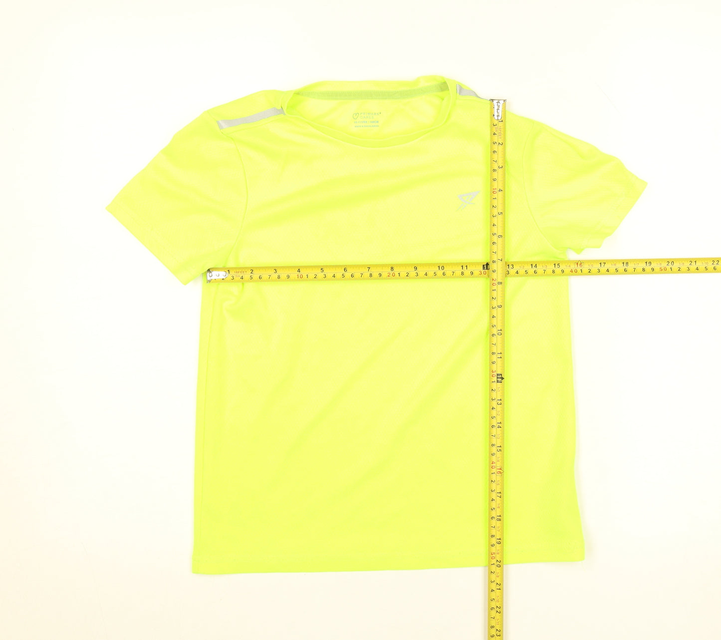 Primark Boys Yellow Short Sleeve Sports T-Shirt 10-11 Years Breathable Activewear