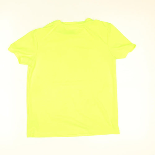 Primark Boys Yellow Short Sleeve Sports T-Shirt 10-11 Years Breathable Activewear