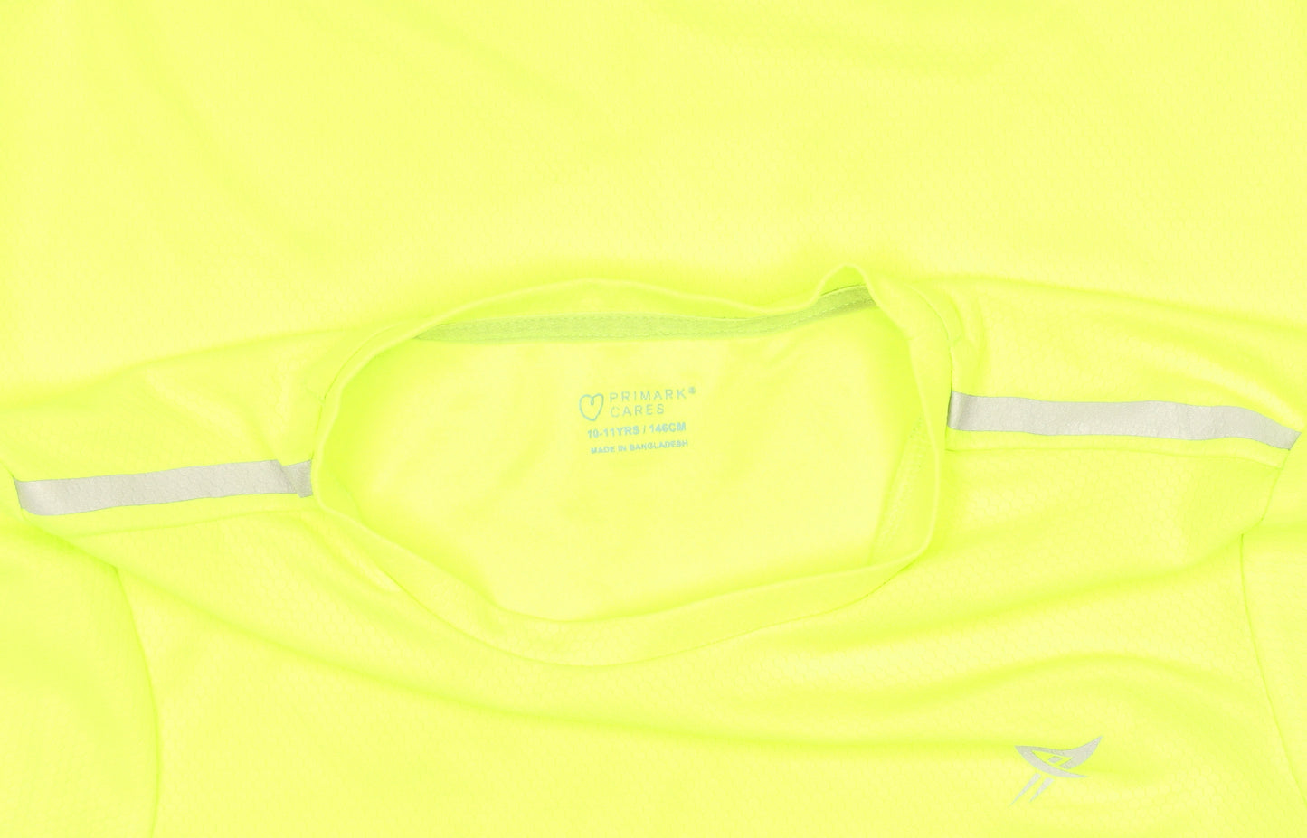 Primark Boys Yellow Short Sleeve Sports T-Shirt 10-11 Years Breathable Activewear