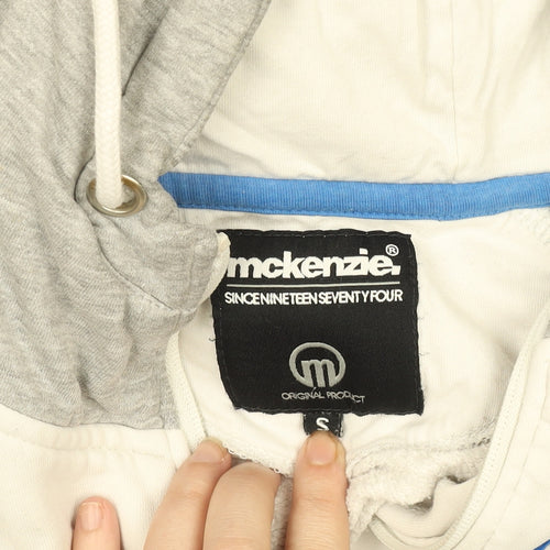 McKenzie Men's Grey Full Zip Hoodie S Logo Sports Style