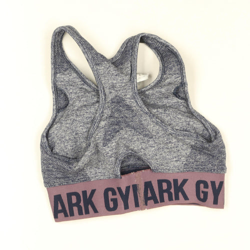 Gymshark Womens Blue XS Seamless Sports Bra Racerback Medium Support