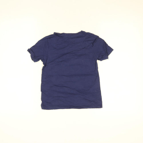 H&M Boys Blue Sonic the Hedgehog T-Shirt 6-7 Years Short Sleeve Cotton Top