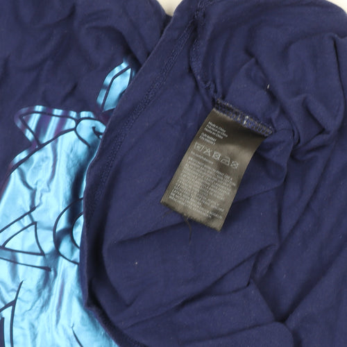 H&M Boys Blue Sonic the Hedgehog T-Shirt 6-7 Years Short Sleeve Cotton Top