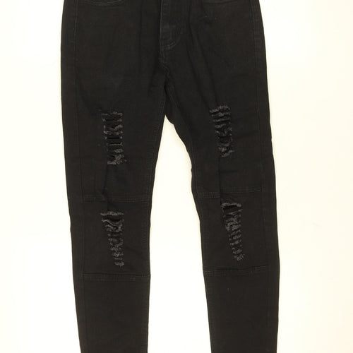 Manfinity Women’s Black Distressed Skinny Jeans Size 28
