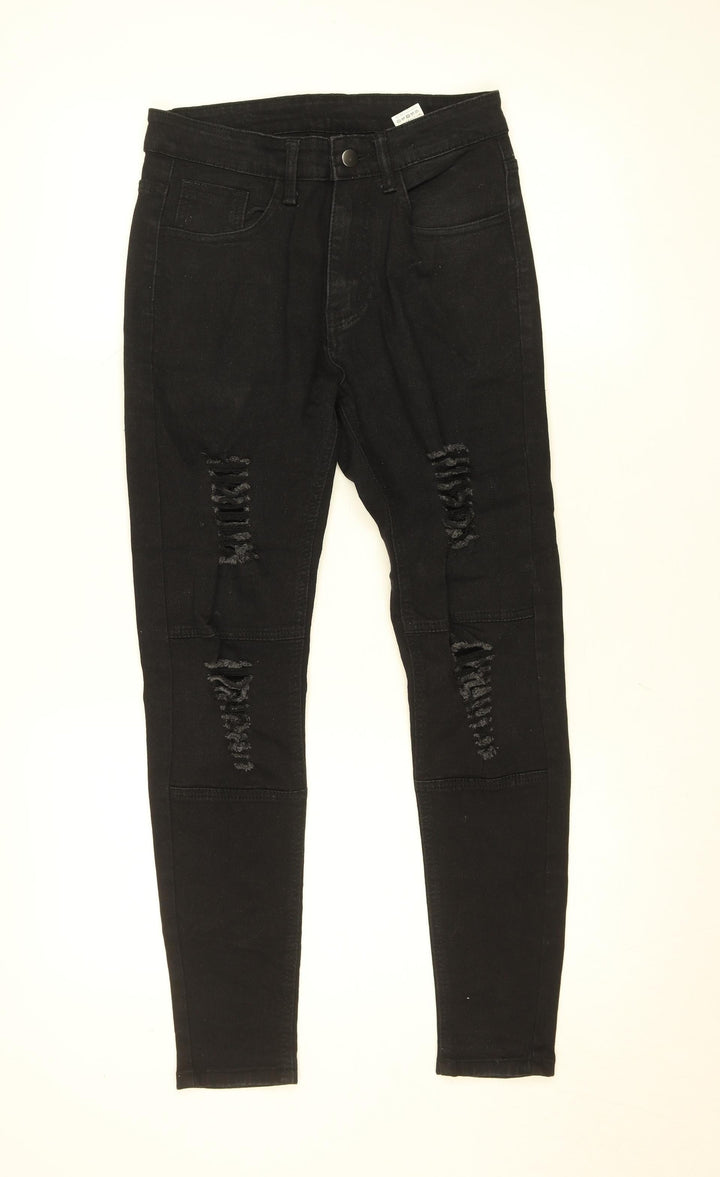 Manfinity Women’s Black Distressed Skinny Jeans Size 28