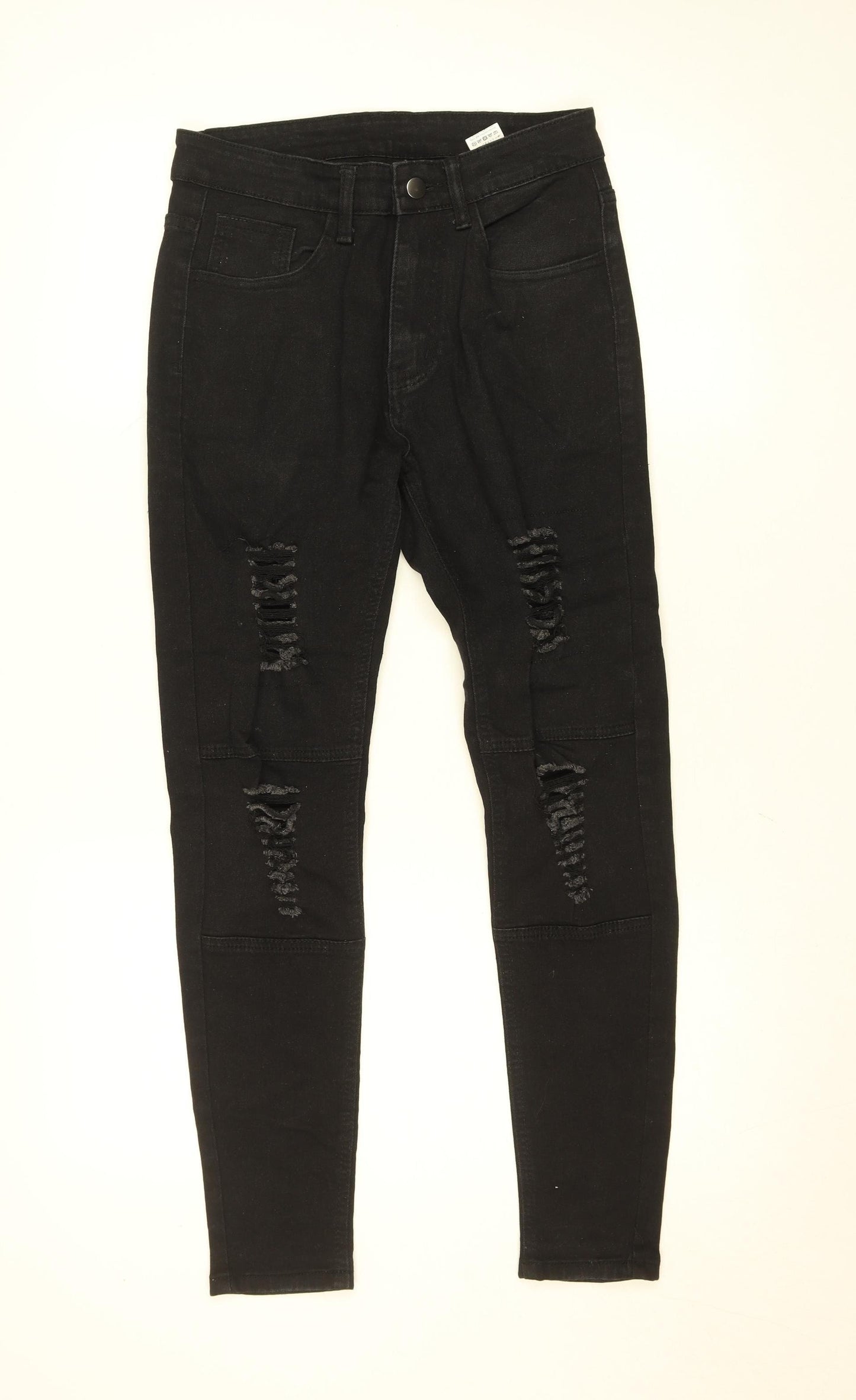 Manfinity Women’s Black Distressed Skinny Jeans Size 28