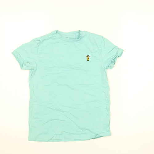 Next Boys Blue Cotton Short Sleeve Crew Neck T-Shirt 10 Years