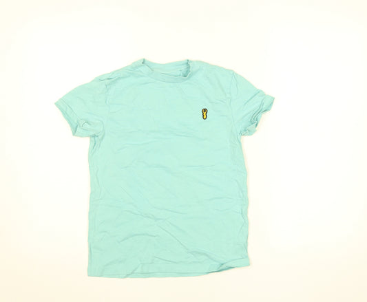 Next Boys Blue Cotton Short Sleeve Crew Neck T-Shirt 10 Years