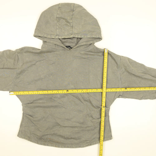 ASOS Design Women Grey Cotton Pullover Hoodie UK 12-14 M