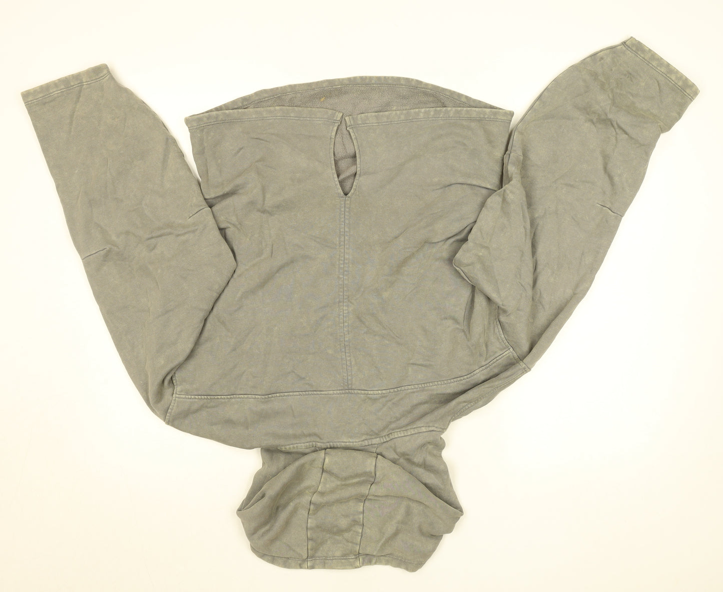 ASOS Design Women Grey Cotton Pullover Hoodie UK 12-14 M