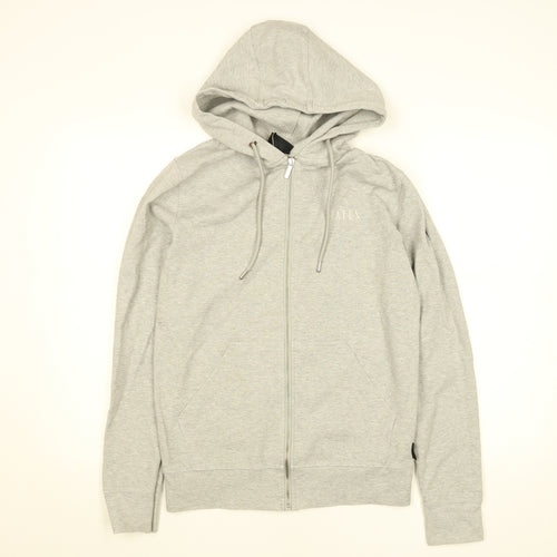 STATUS Men’s Grey Full Zip Hoodie S Regular Fit