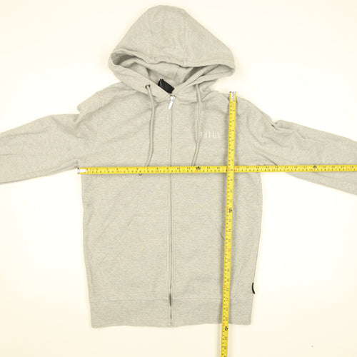 STATUS Men’s Grey Full Zip Hoodie S Regular Fit