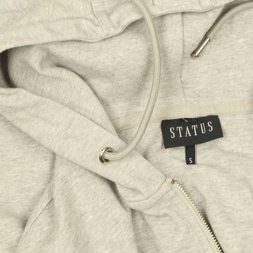 STATUS Men’s Grey Full Zip Hoodie S Regular Fit