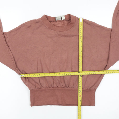 ASOS Women’s Brown Cropped Pullover Sweatshirt UK 8 Viscose Blend