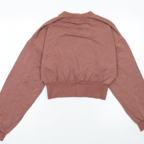 ASOS Women’s Brown Cropped Pullover Sweatshirt UK 8 Viscose Blend