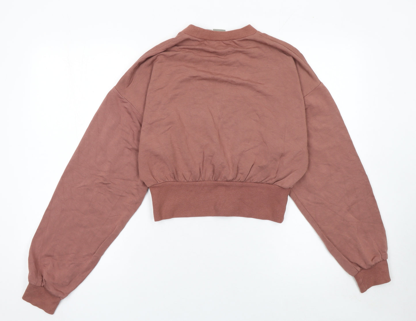 ASOS Women’s Brown Cropped Pullover Sweatshirt UK 8 Viscose Blend