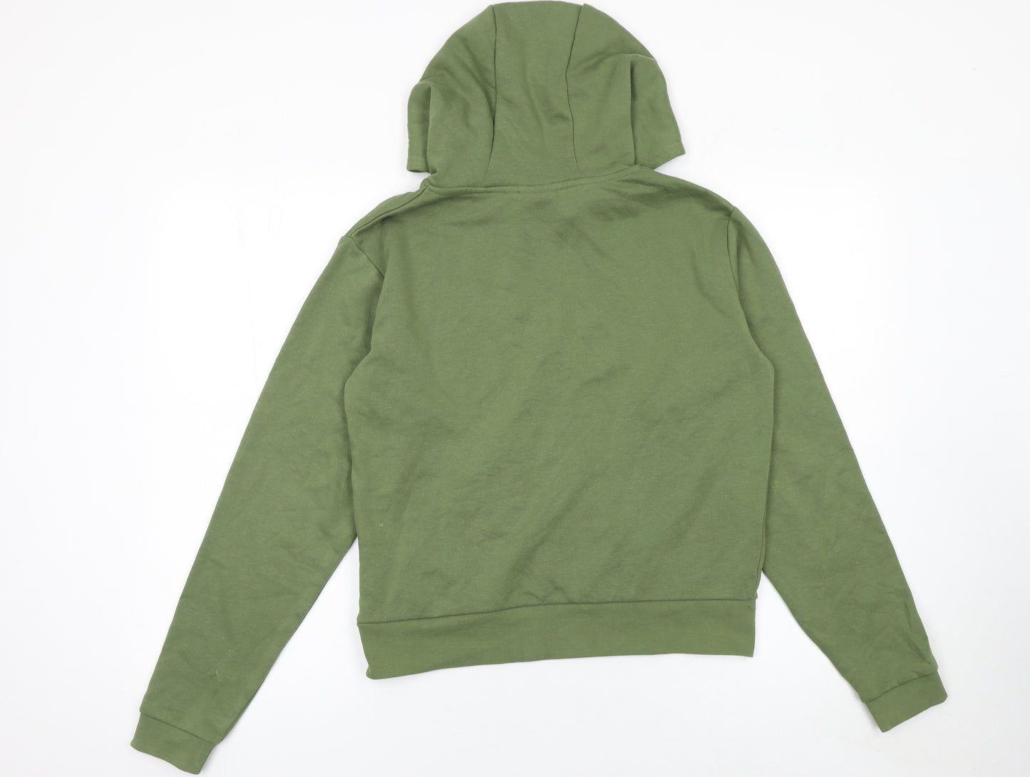 Elle Girls Green Pullover Hoodie 14-15 Years Hooded Graphic Logo Sweatshirt