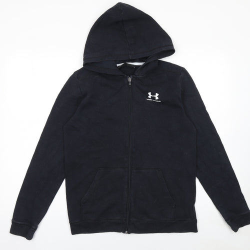 Under Armour Boys Black XL Full Zip Fleece Hoodie