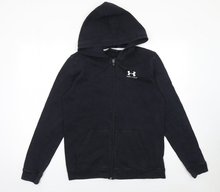 Under Armour Boys Black XL Full Zip Fleece Hoodie