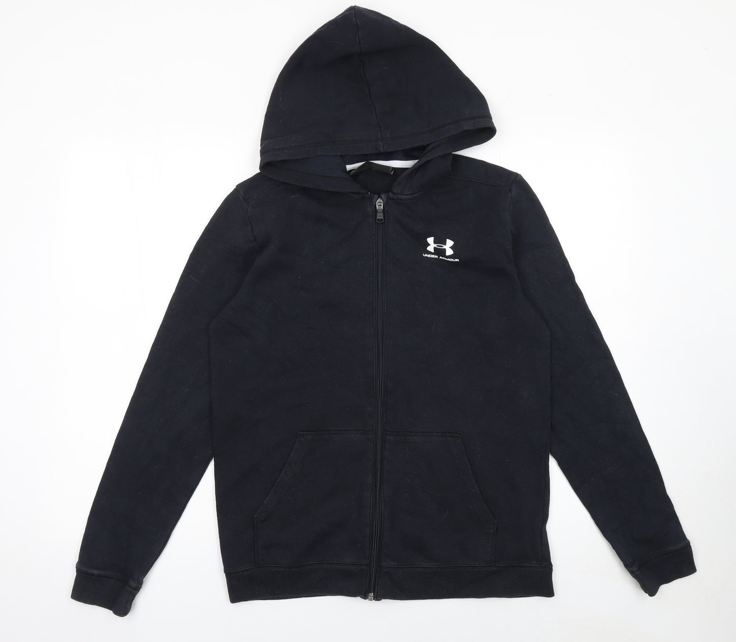 Under Armour Boys Black XL Full Zip Fleece Hoodie