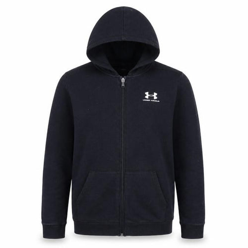 Under Armour Boys Black XL Full Zip Fleece Hoodie