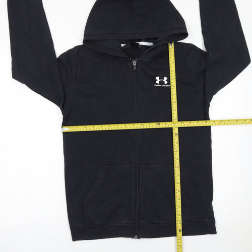 Under Armour Boys Black XL Full Zip Fleece Hoodie