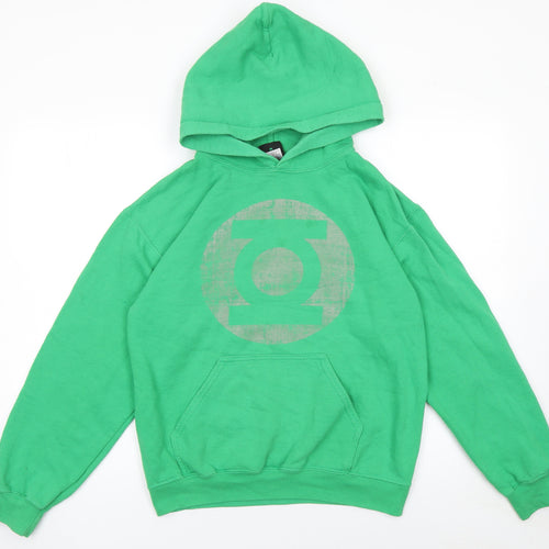 Green Lantern Womens Green Pullover Hoodie Size S Cotton Blend