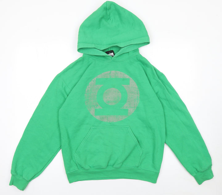 Green Lantern Womens Green Pullover Hoodie Size S Cotton Blend