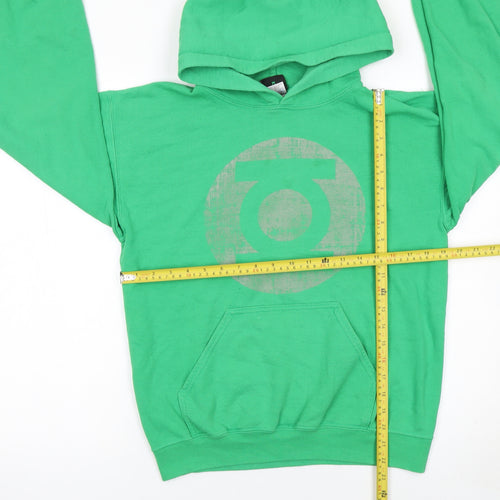 Green Lantern Womens Green Pullover Hoodie Size S Cotton Blend