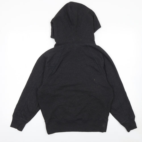 GAP Womens Black XS Pullover Hoodie Cotton Blend Logo Jumper
