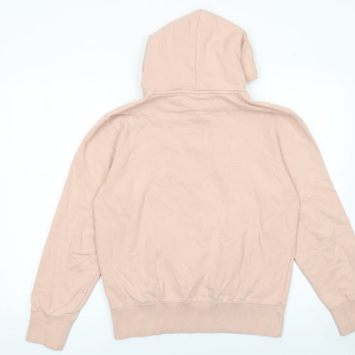 Champion Womens Beige Hoodie Medium 100% Cotton Pullover