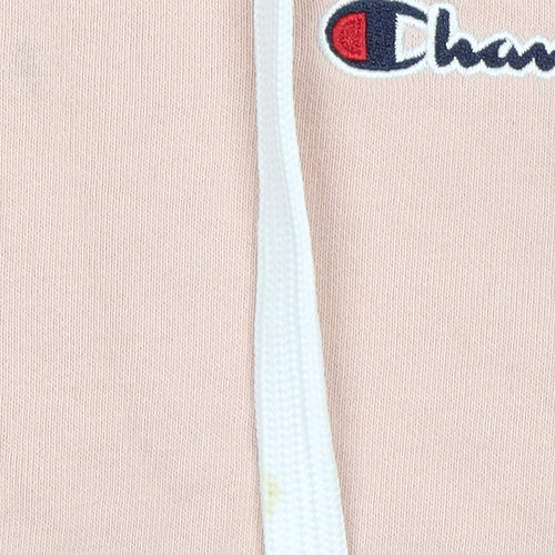 Champion Womens Beige Hoodie Medium 100% Cotton Pullover