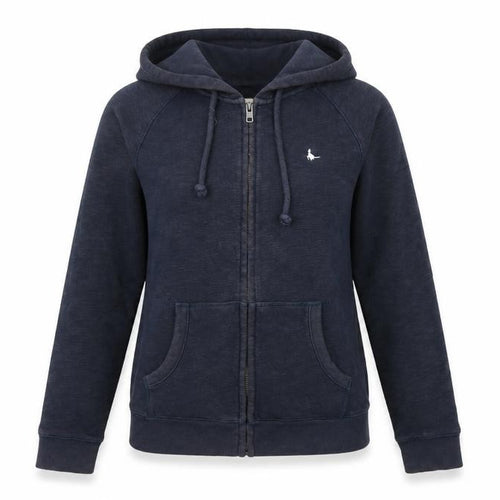 Jack Wills Womens Navy Blue Full Zip Hoodie Size UK 10 Cotton Casual