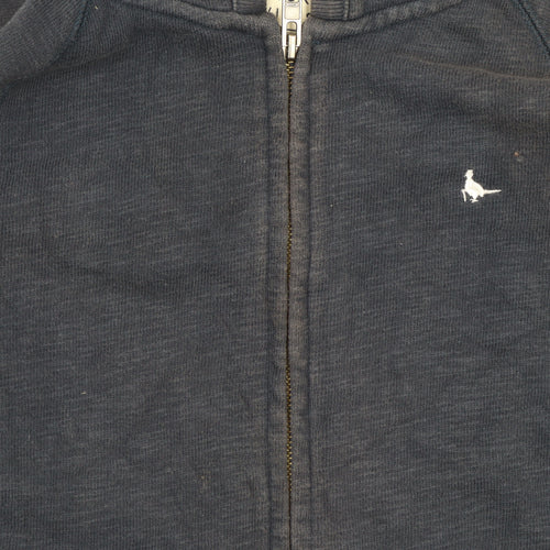 Jack Wills Womens Navy Blue Full Zip Hoodie Size UK 10 Cotton Casual