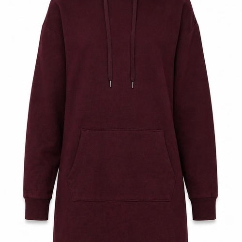 H&M Women Purple Hooded Long Sleeve Jersey T-Shirt Dress XS