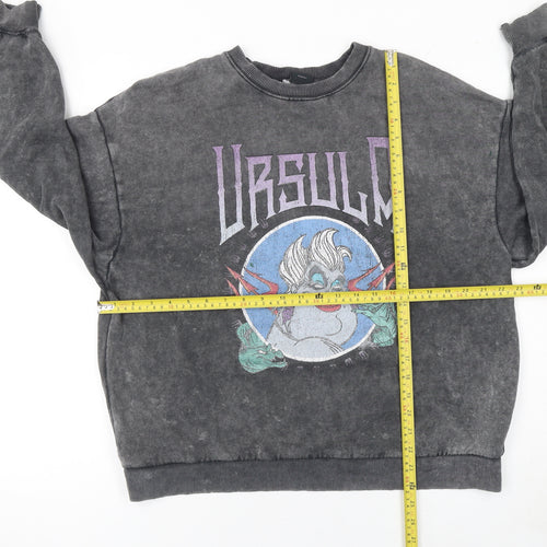 Bershka Women's Grey Ursula Disney Villains Pullover Sweatshirt Size S