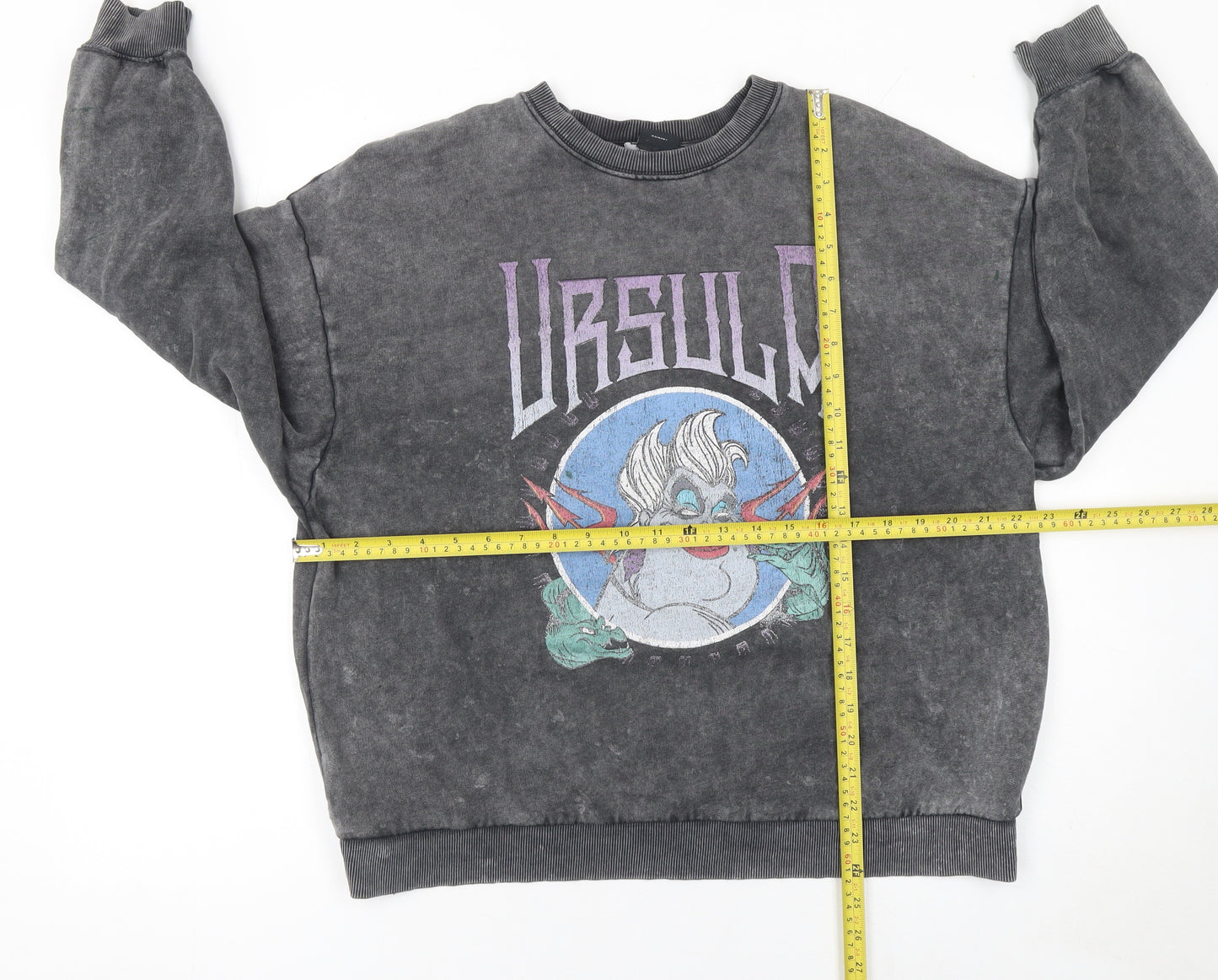 Bershka Women's Grey Ursula Disney Villains Pullover Sweatshirt Size S