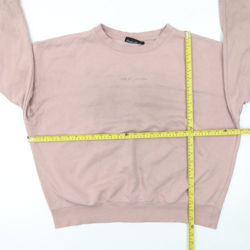 Crosshatch Men’s Pink XL Pullover Sweatshirt Crew Neck Logo Print