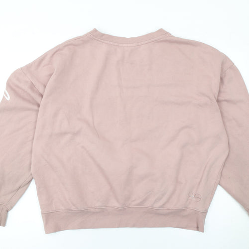Crosshatch Men’s Pink XL Pullover Sweatshirt Crew Neck Logo Print
