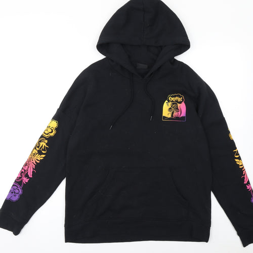 Empyre Women's Black Hoodie Medium Pullover Graphic Print Sweatshirt