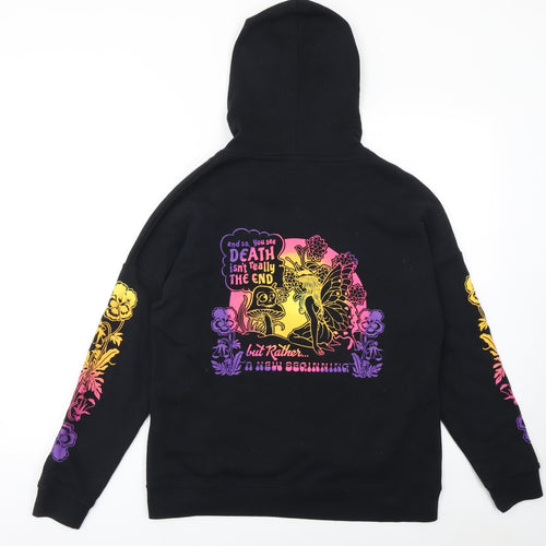 Empyre Women's Black Hoodie Medium Pullover Graphic Print Sweatshirt