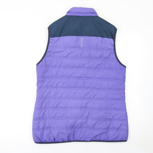 Azzurri Womens Purple Padded Waistcoat Large Lined Zip Front Outdoor Gilet