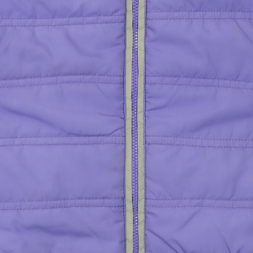 Azzurri Womens Purple Padded Waistcoat Large Lined Zip Front Outdoor Gilet
