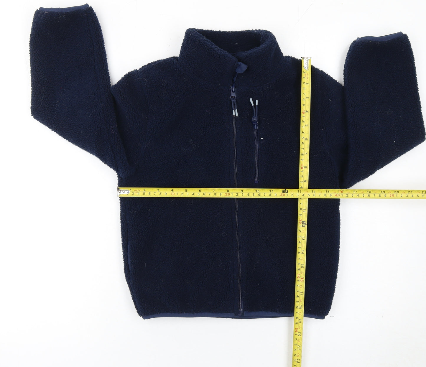 H&M Boys Blue Fleece Zip-Up Activewear Jacket 6-8 Years