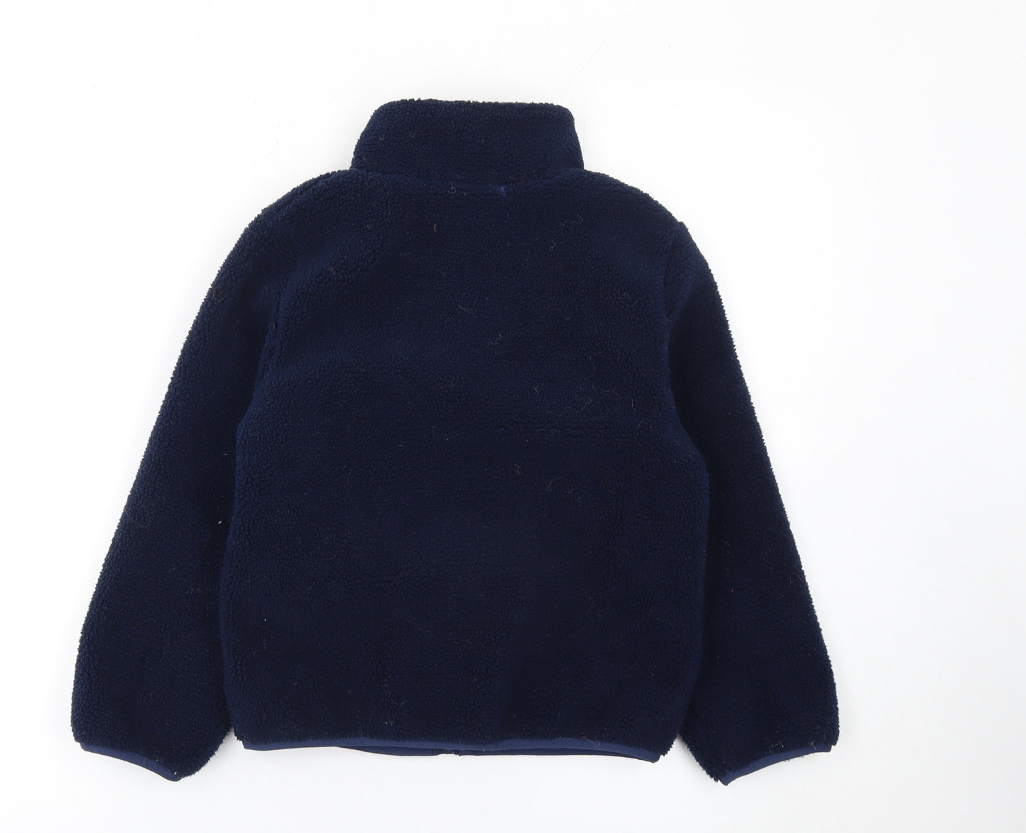 H&M Boys Blue Fleece Zip-Up Activewear Jacket 6-8 Years