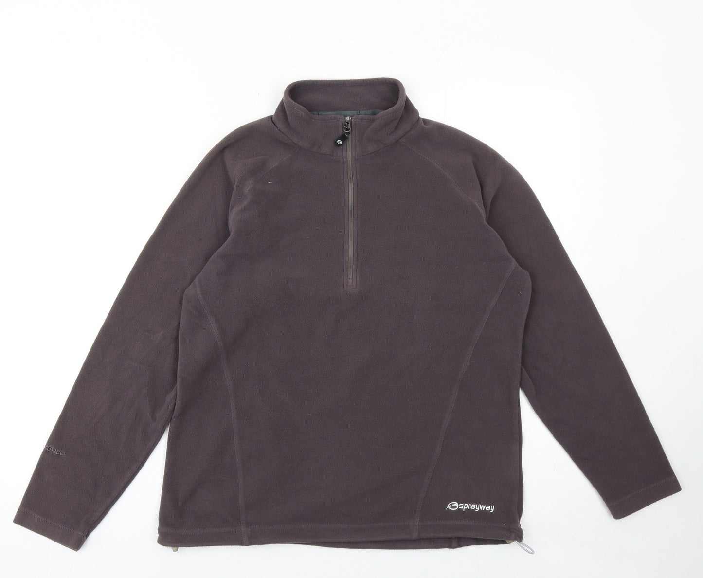 Sprayway Women’s Grey 1/2 Zip Fleece Sweatshirt UK 12 Medium