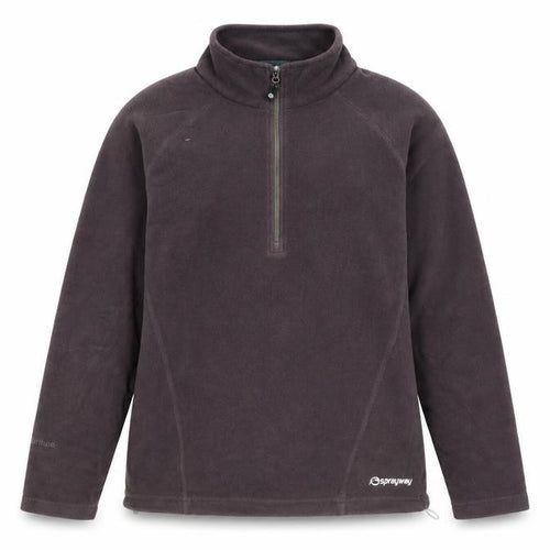 Sprayway Women’s Grey 1/2 Zip Fleece Sweatshirt UK 12 Medium